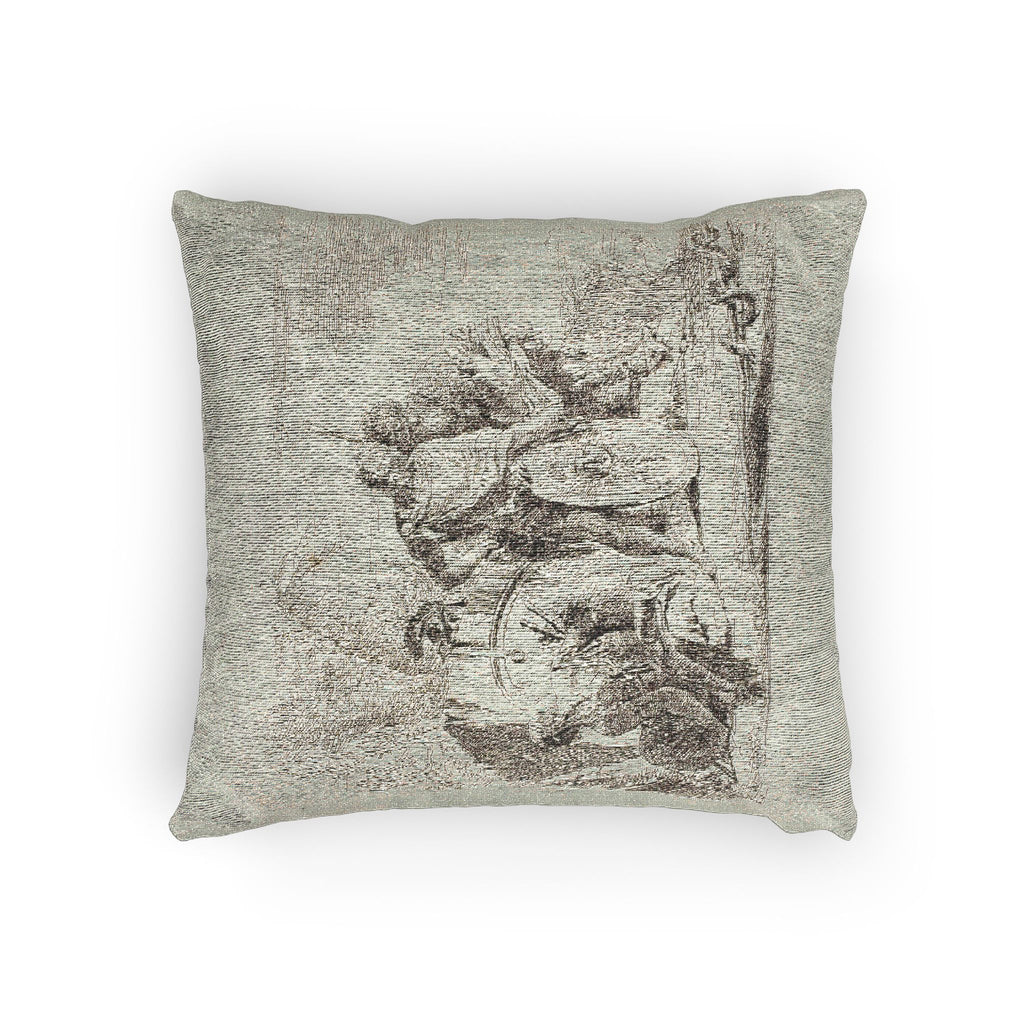 Giovanni Battista Tiepolo - The Astrologer and the Young Soldier, from Capricci | Woven Pillow