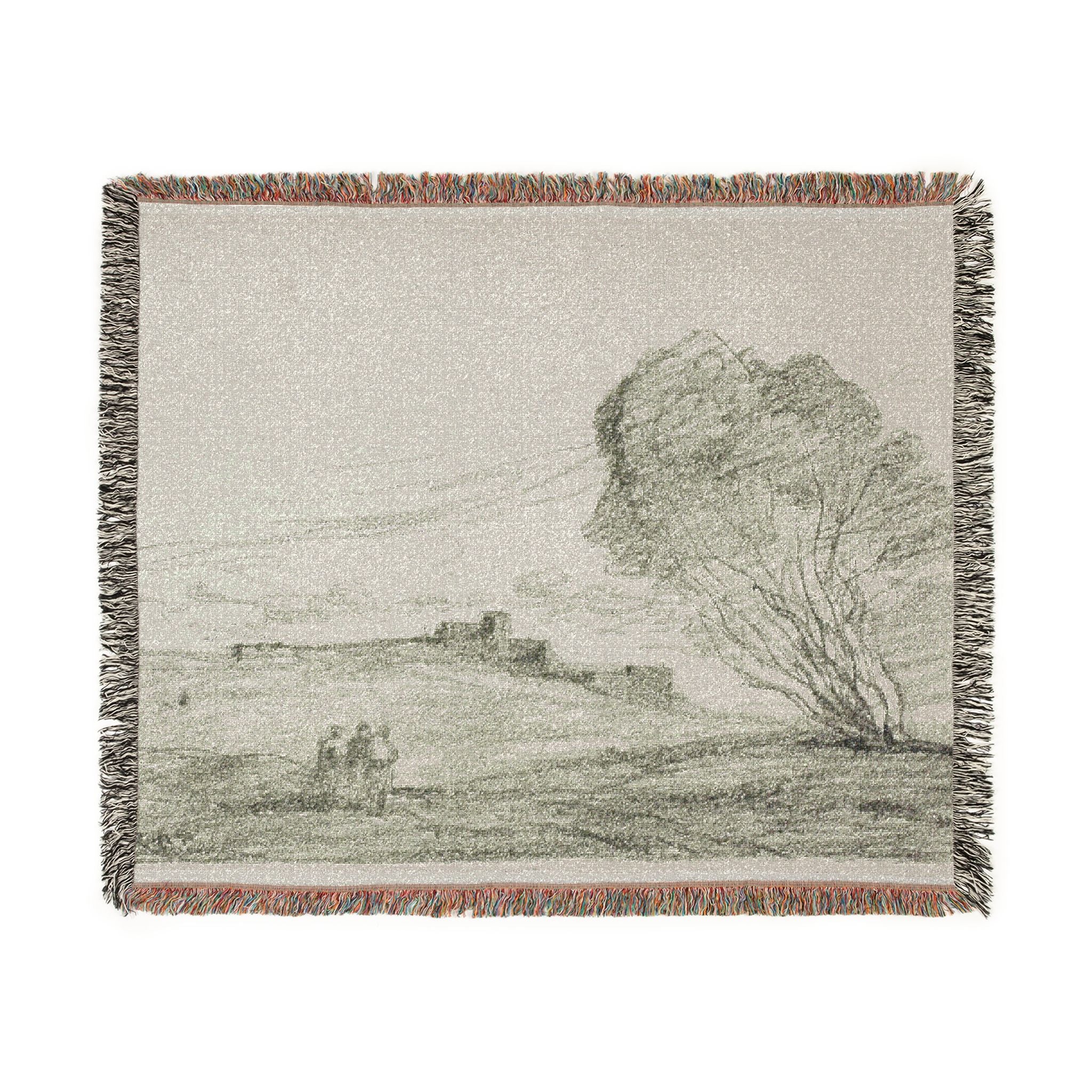 The Isolated Fort Camille Corot Tapestry Blanket
