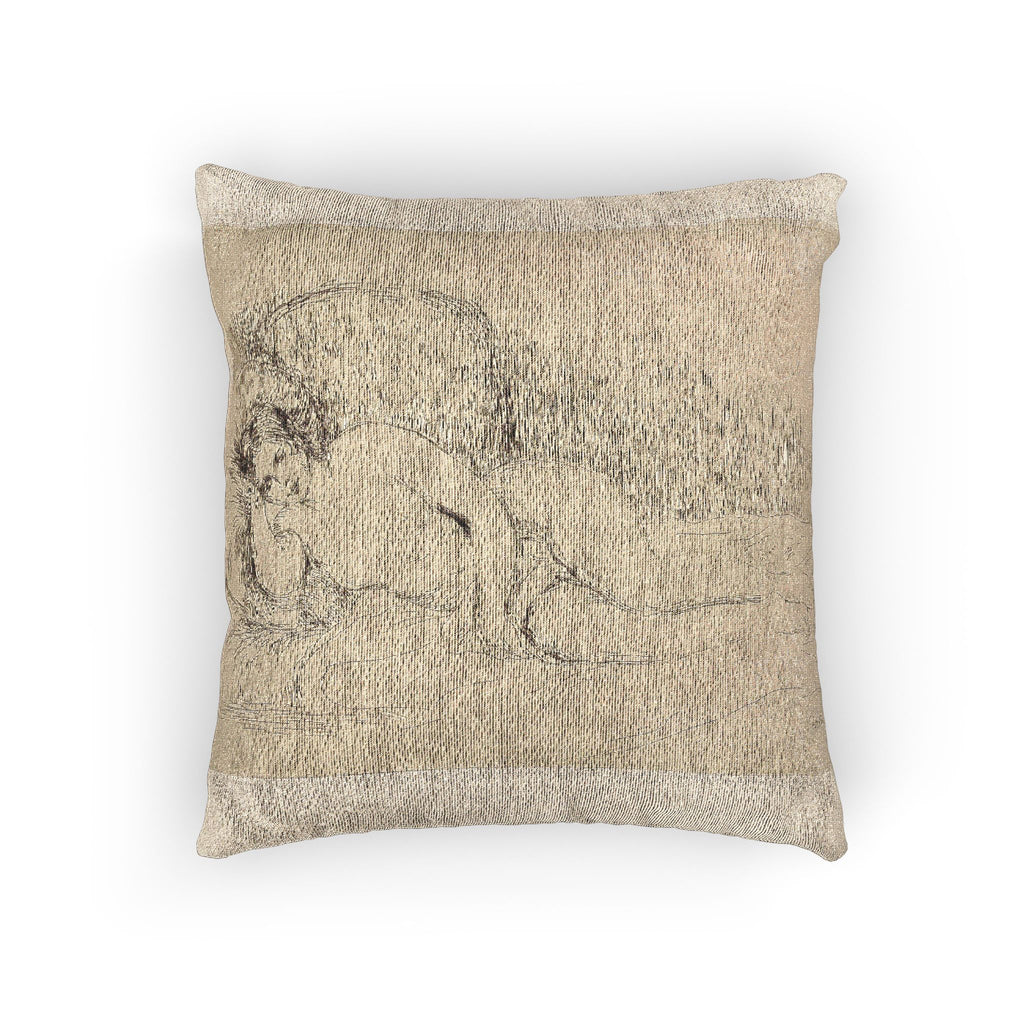 Pierre-Auguste Renoir - Woman Reclining, to the Left | Woven Pillow