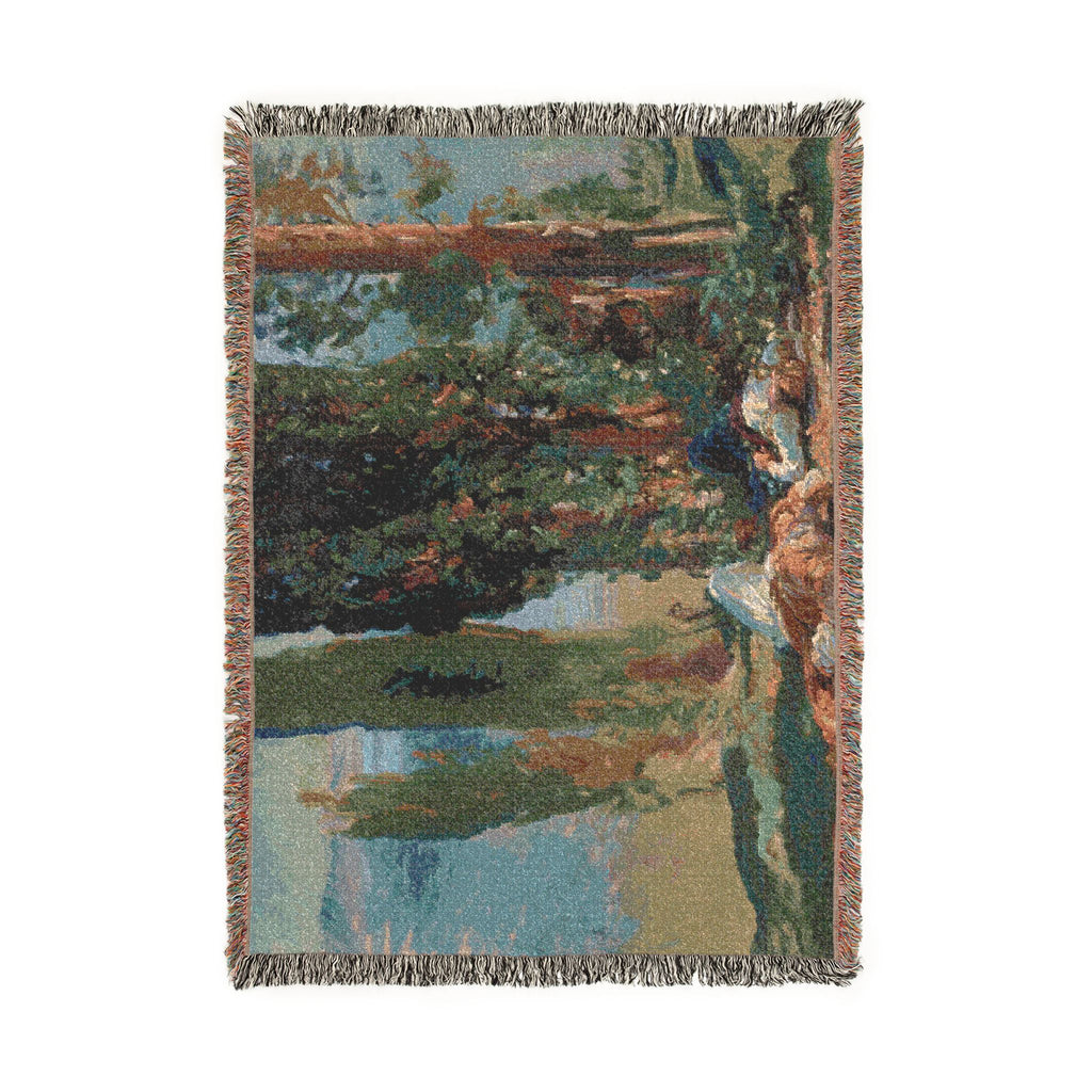 John Singer Sargent - Under the Cypress Trees at Corfu | Woven Tapestry Blanket