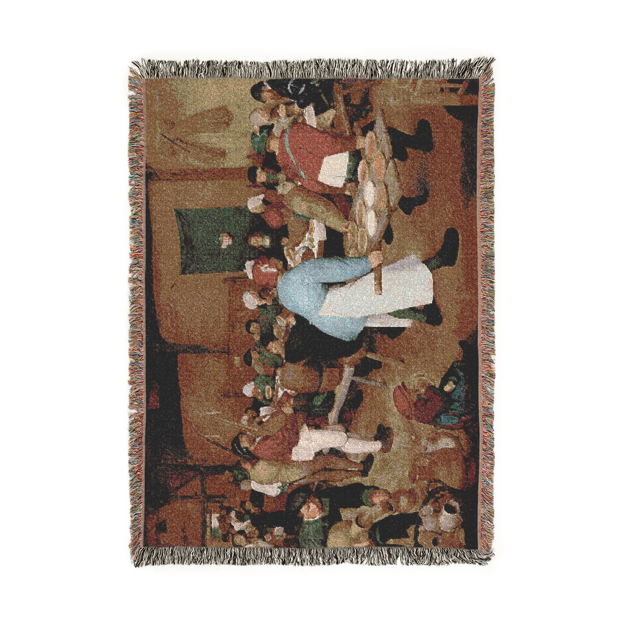 Pieter Bruegel the Elder - Peasant Wedding - Google Art Project 2 | Woven Tapestry Blanket