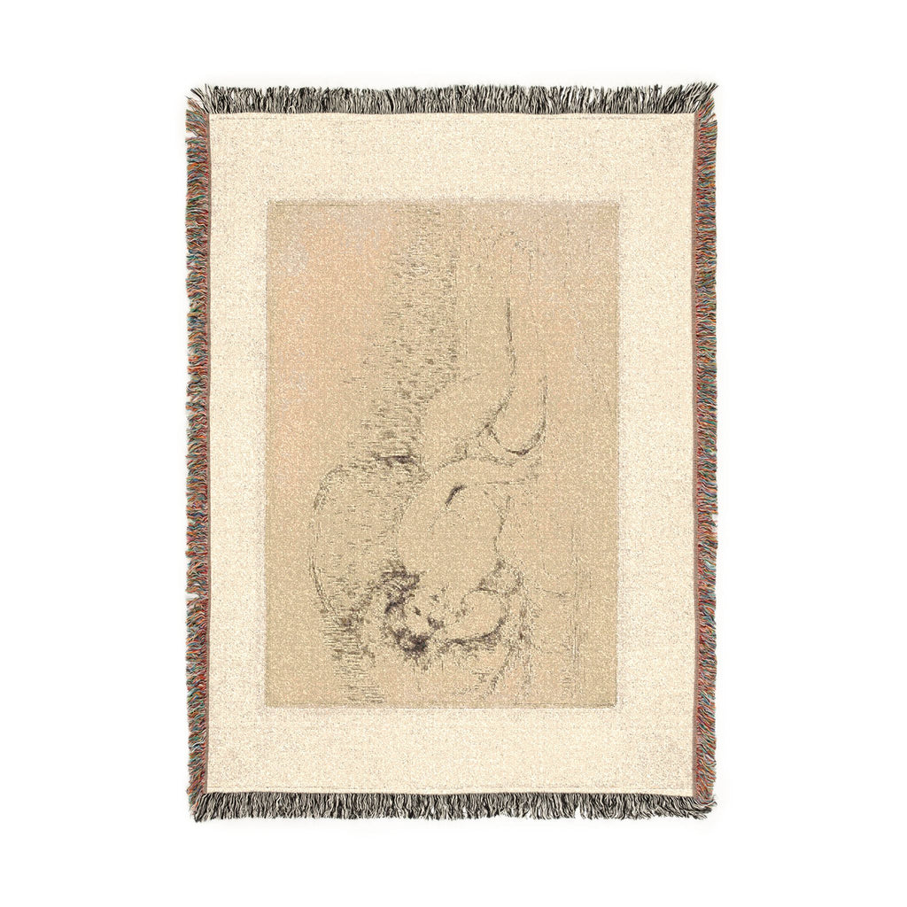 Pierre-Auguste Renoir - Woman Reclining, to the Left | Woven Tapestry Blanket