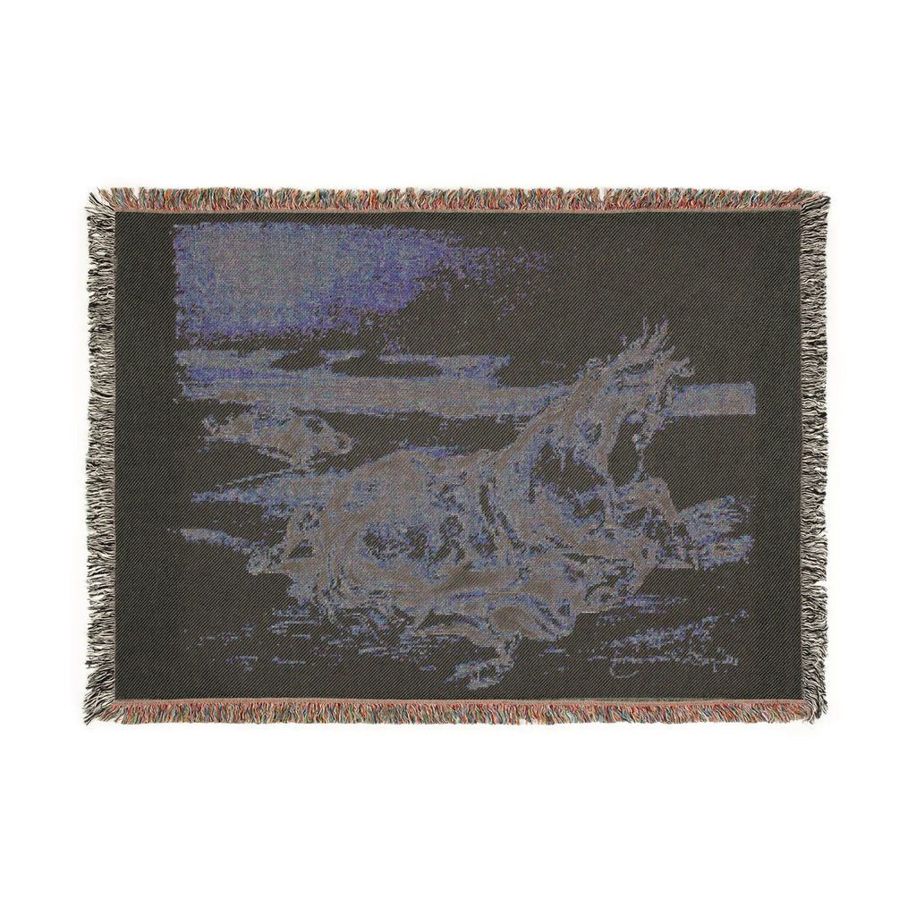 Eugène Delacroix - Fallen Horse and Dead Knight | Woven Tapestry Blanket
