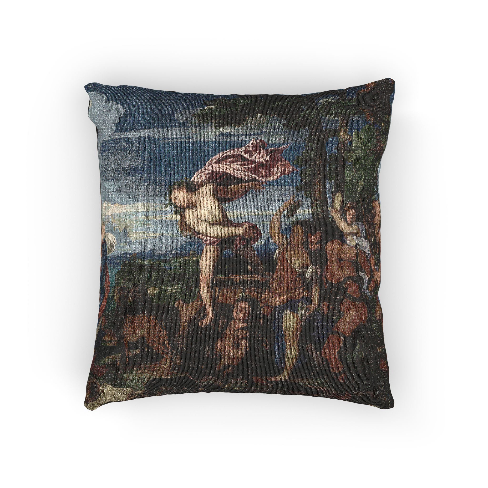 Titian Bacchus and Ariadne | Woven Pillow
