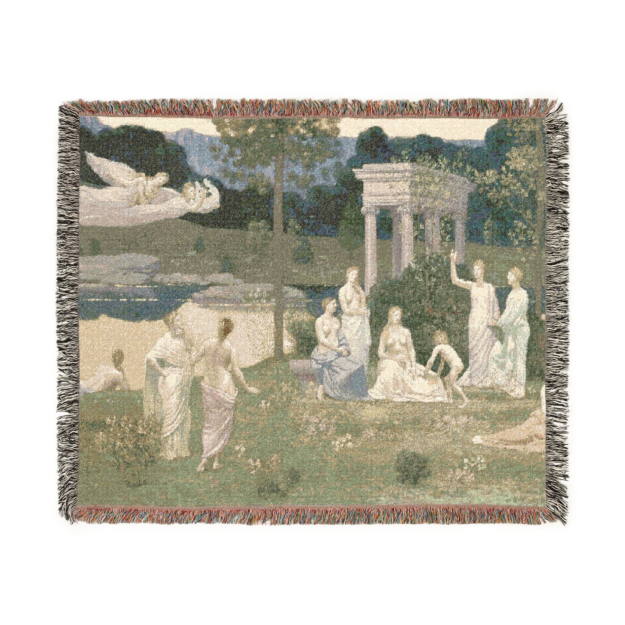 The Sacred Grove, Beloved of the Arts and the Muses Pierre Puvis de Chavannes Tapestry Blanket