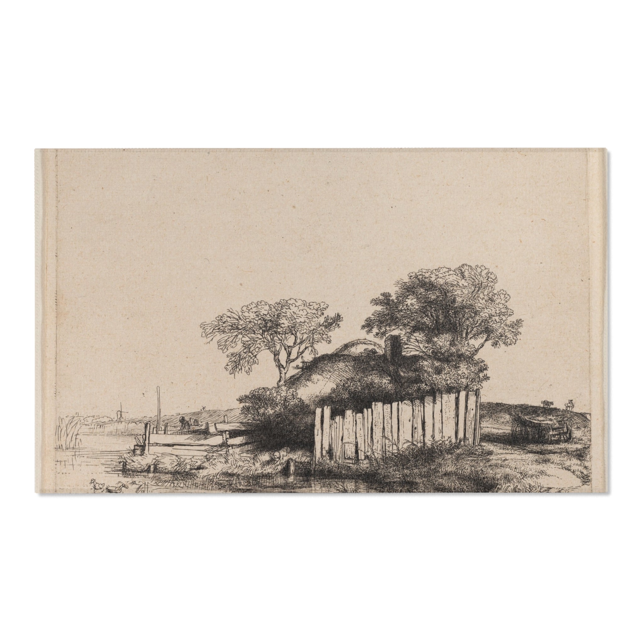 Rembrandt van Rijn - A Cottage with White Paling | Area Rug