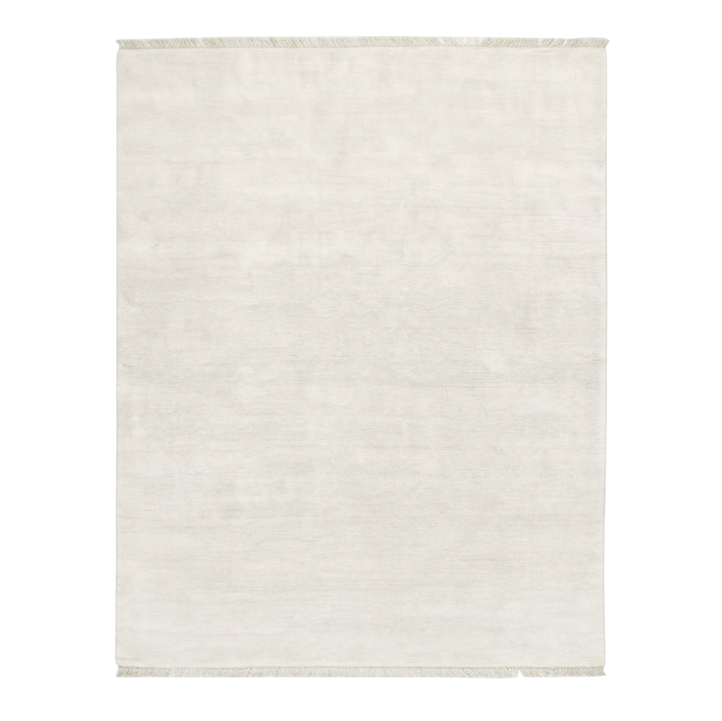 Ivory Solid Hand-Knotted Rug