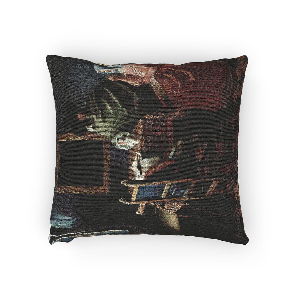 Jan Vermeer van Delft - The Glass of Wine - Google Art Project | Woven Pillow
