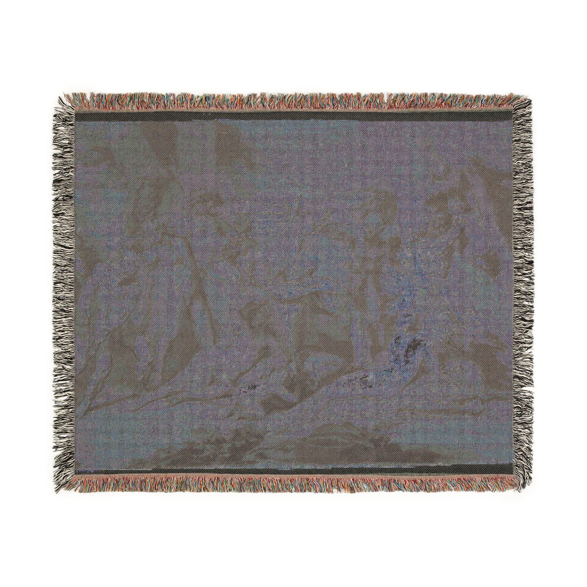 Nicolas Poussin - Drunken Silenus Satyr and Nymphs | Woven Tapestry Blanket