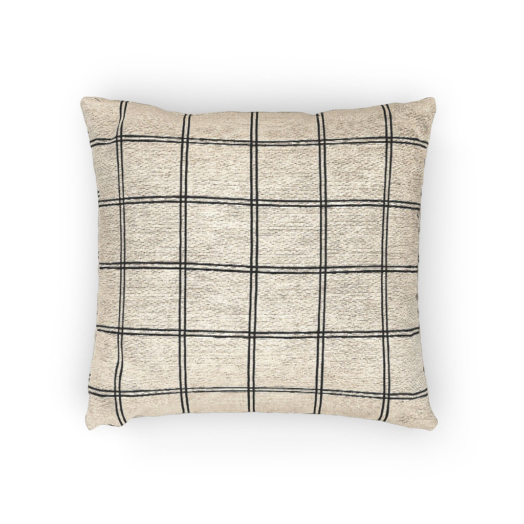 Inkwell Windowpane Woven Pillow