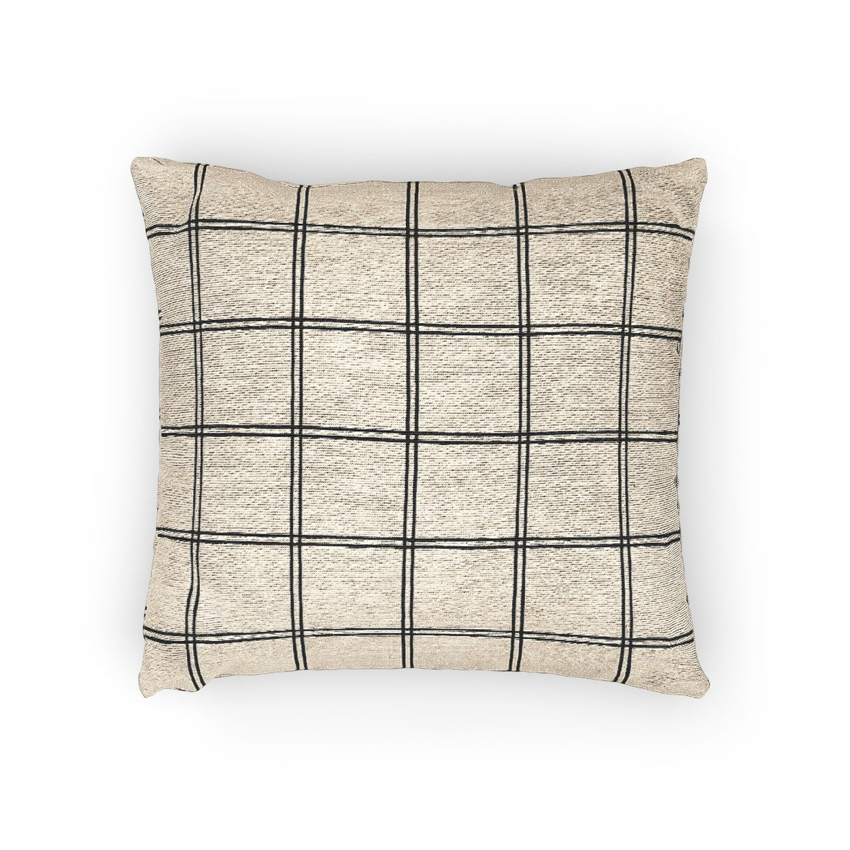 Inkwell Windowpane Woven Pillow