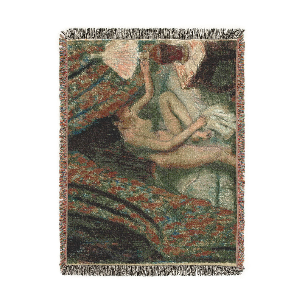 Hilaire Germain Edgar Degas - Retiring | Woven Tapestry Blanket