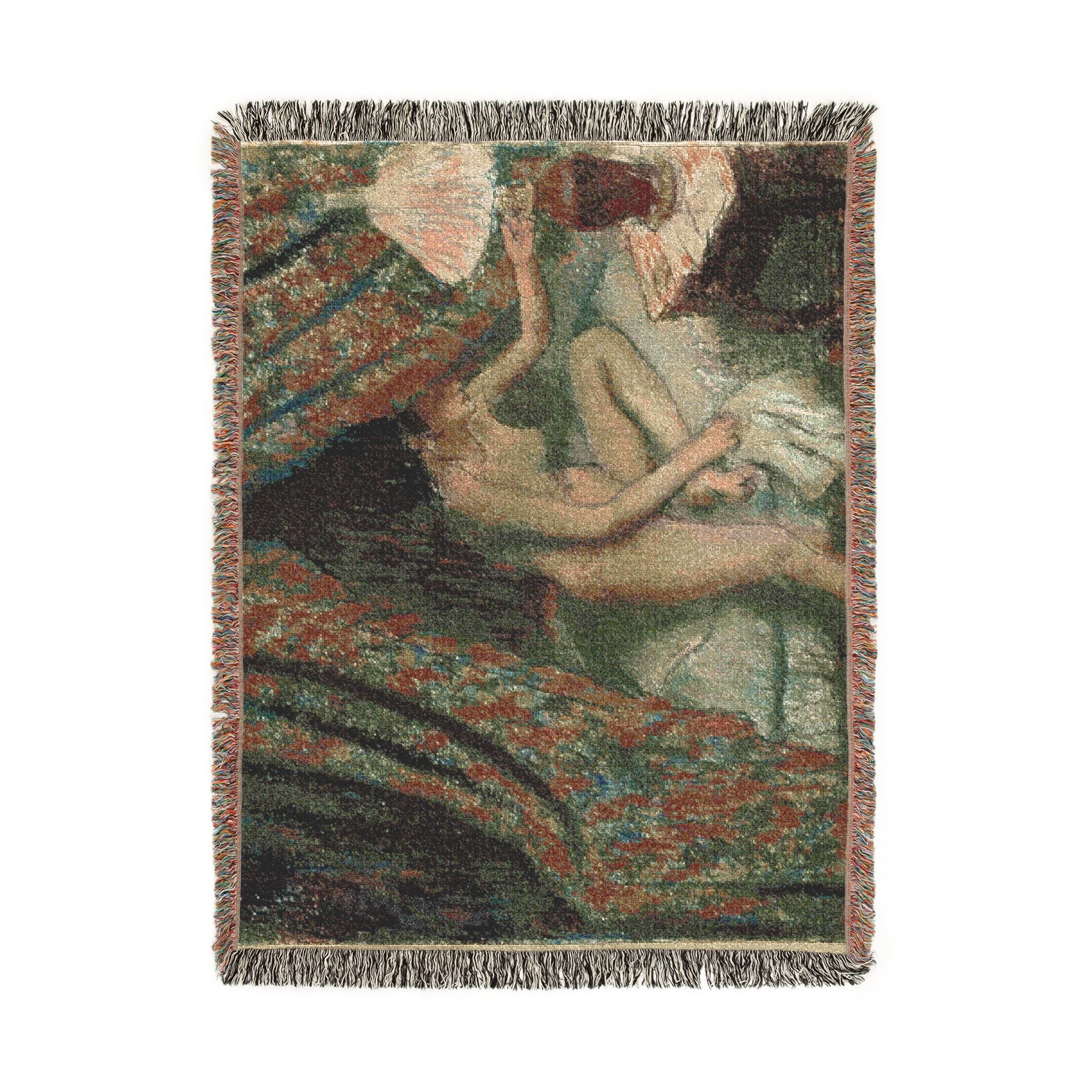 Hilaire Germain Edgar Degas - Retiring | Woven Tapestry Blanket