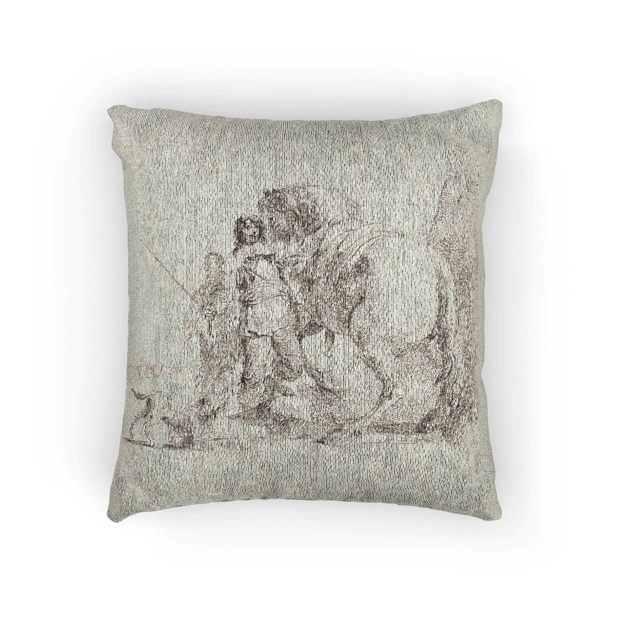 Giovanni Battista Tiepolo - The Rider Standing by His Horse, from Capricci | Woven Pillow