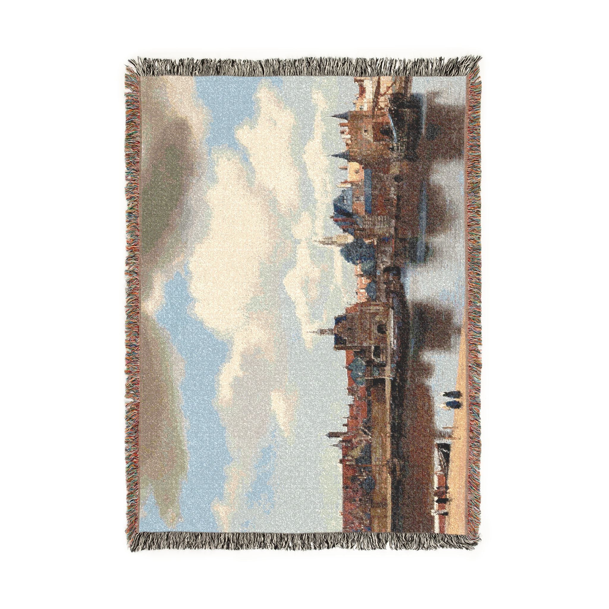 Johannes Vermeer - View of Delft - 92 - Mauritshuis | Woven Tapestry Blanket