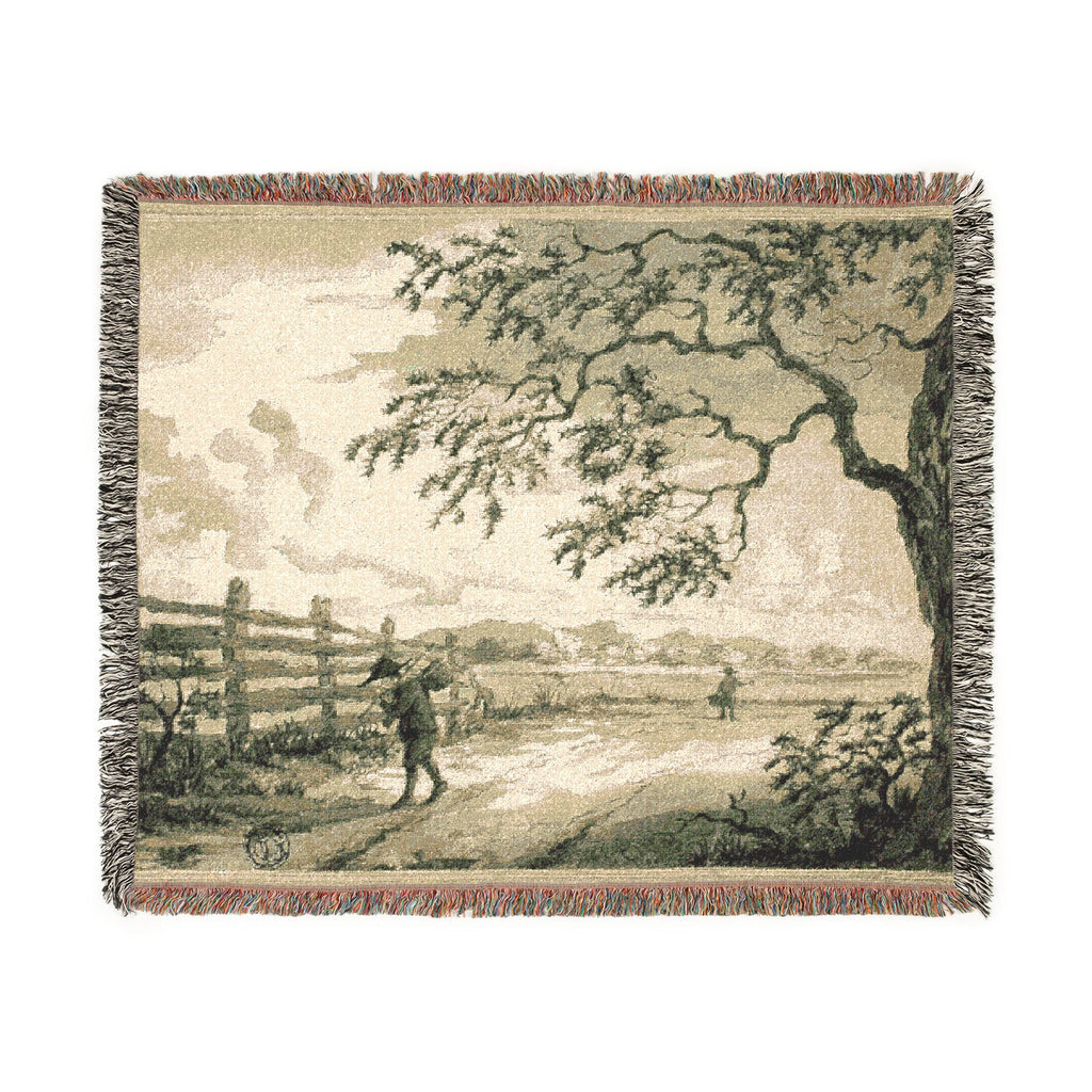 Style of Jacob van Ruisdael - Figures with Baskets on Road | Woven Tapestry Blanket