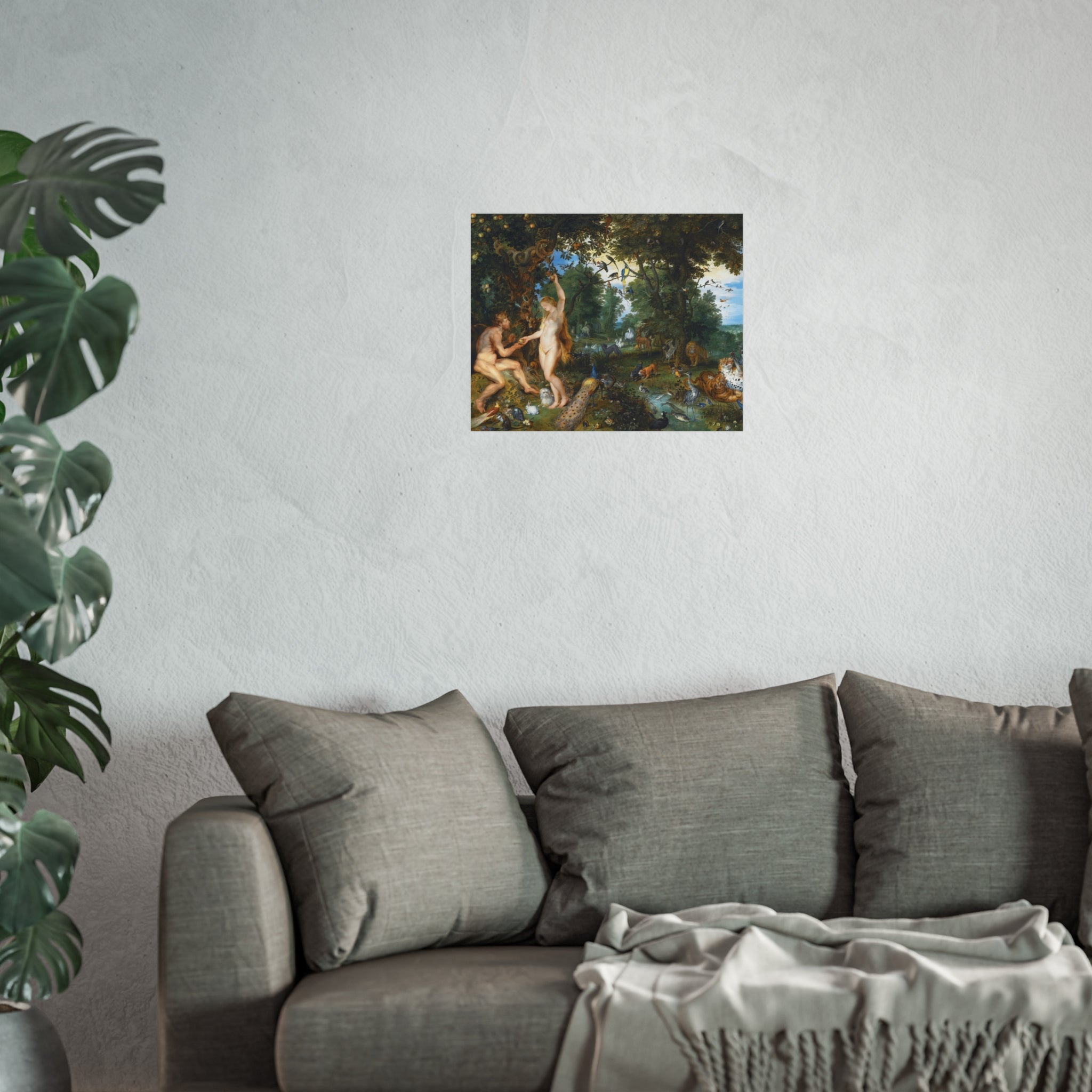Jan Brueghel de Oude en Peter Paul Rubens - Het aards paradijs met de zondeval van Adam en Eva | Fine Art Poster