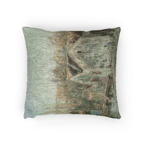 A Corner of Moret-sur-Loing Alfred Sisley Woven Pillow