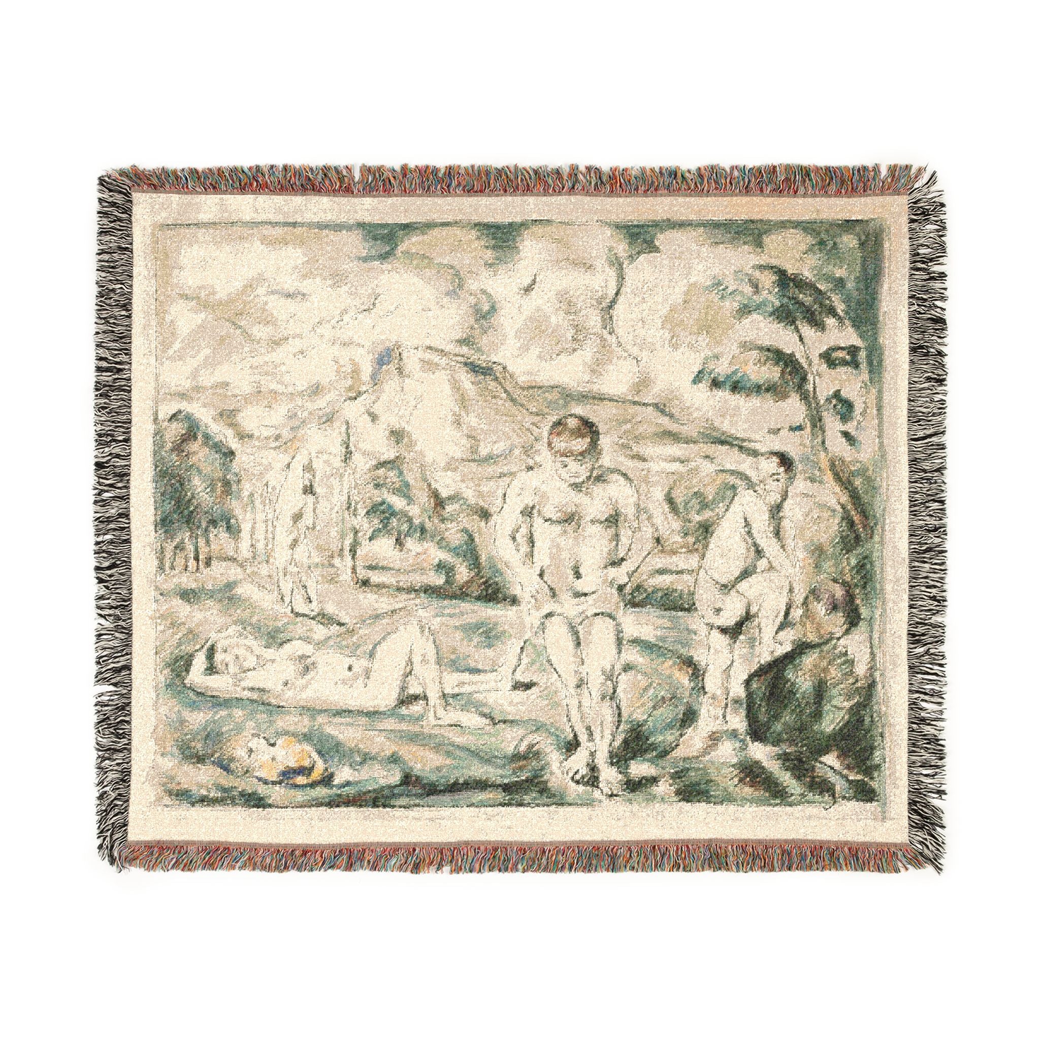 Large Bathers Paul Cezanne Tapestry Blanket