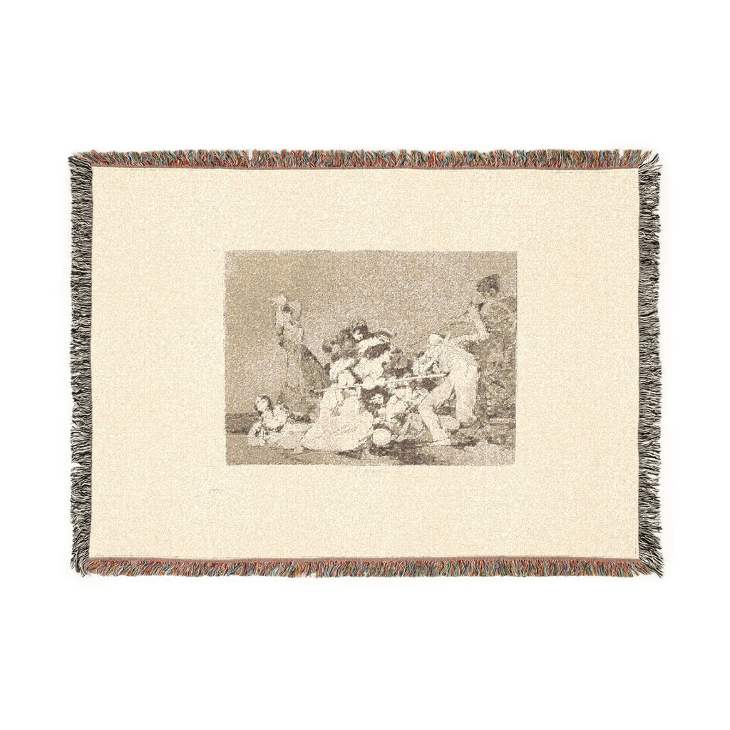 Francisco José de Goya y Lucientes - And they are like wild beasts, plate five from The Disasters of War | Woven Tapestry Blanket