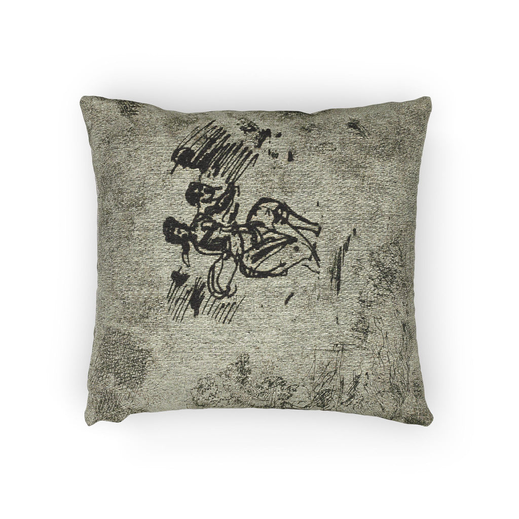Claude Lorrain - Seated Woman and Other Sketches | Woven Pillow