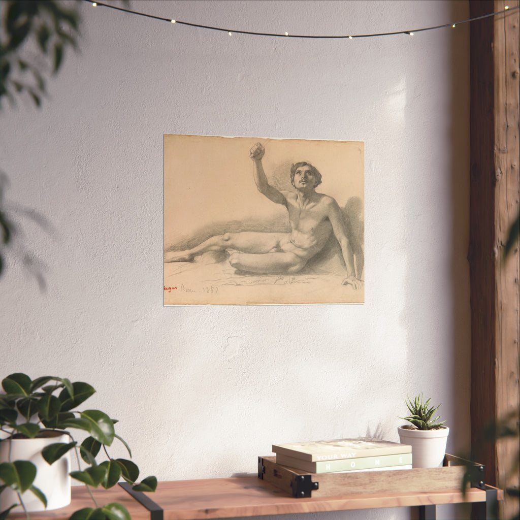 Hilaire Germain Edgar Degas - Study of a Male Nude | Fine Art Poster