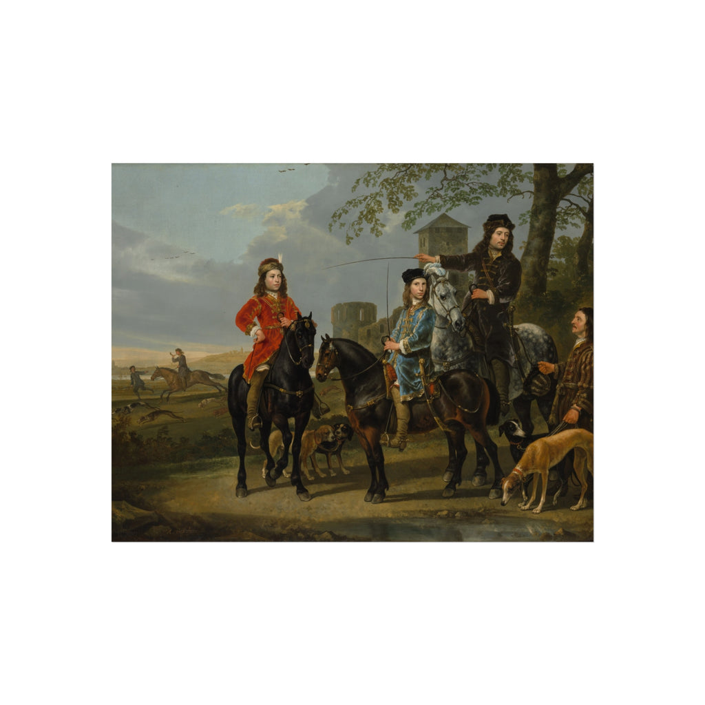 Equestrian Portrait of Cornelis (1639–1680) and Michiel Pompe van Meerdervoort (1638–1653) with Their Tutor and Coachman | Fine Art Poster