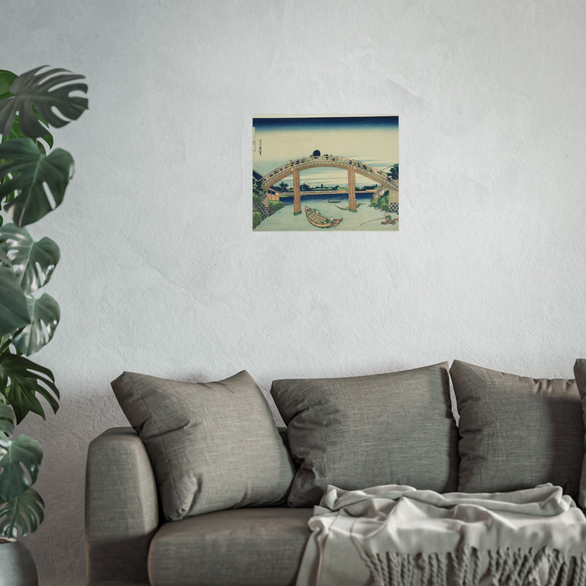 Katsushika Hokusai - Beneath Mannen Bridge in Fukagawa | Fine Art Poster