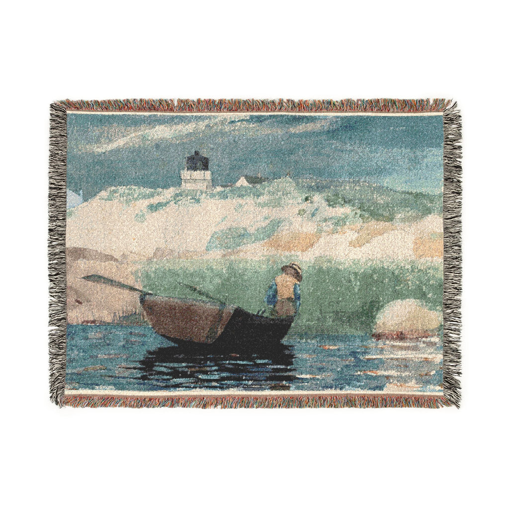 Winslow Homer - Boy in Boat, Gloucester | Woven Tapestry Blanket