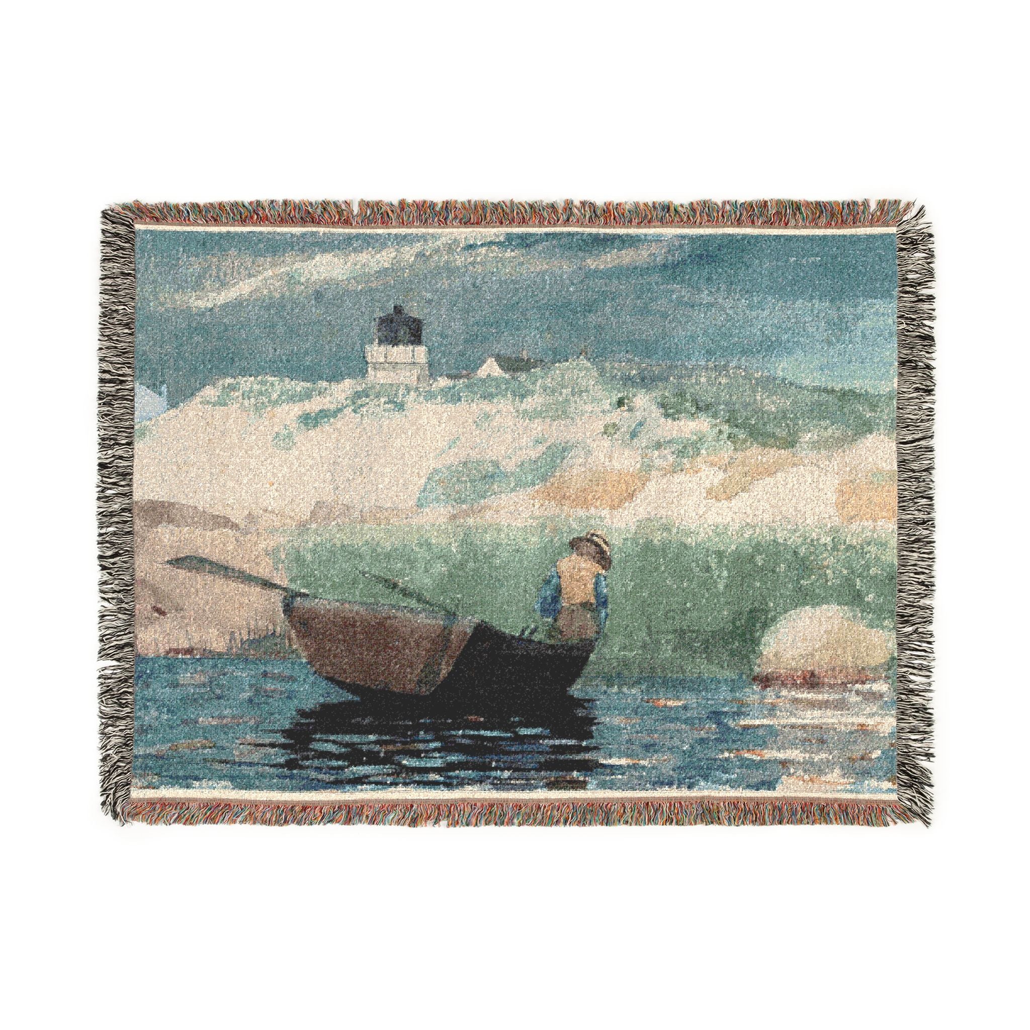 Winslow Homer - Boy in Boat, Gloucester | Woven Tapestry Blanket