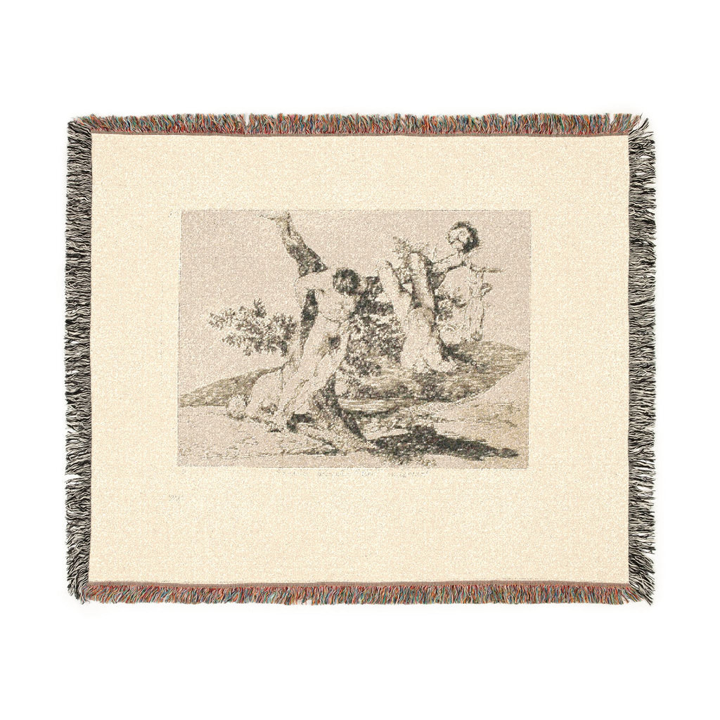 Francisco José de Goya y Lucientes - A Heroic Feat! With Dead Men!, plate 39 from The Disasters of War | Woven Tapestry Blanket