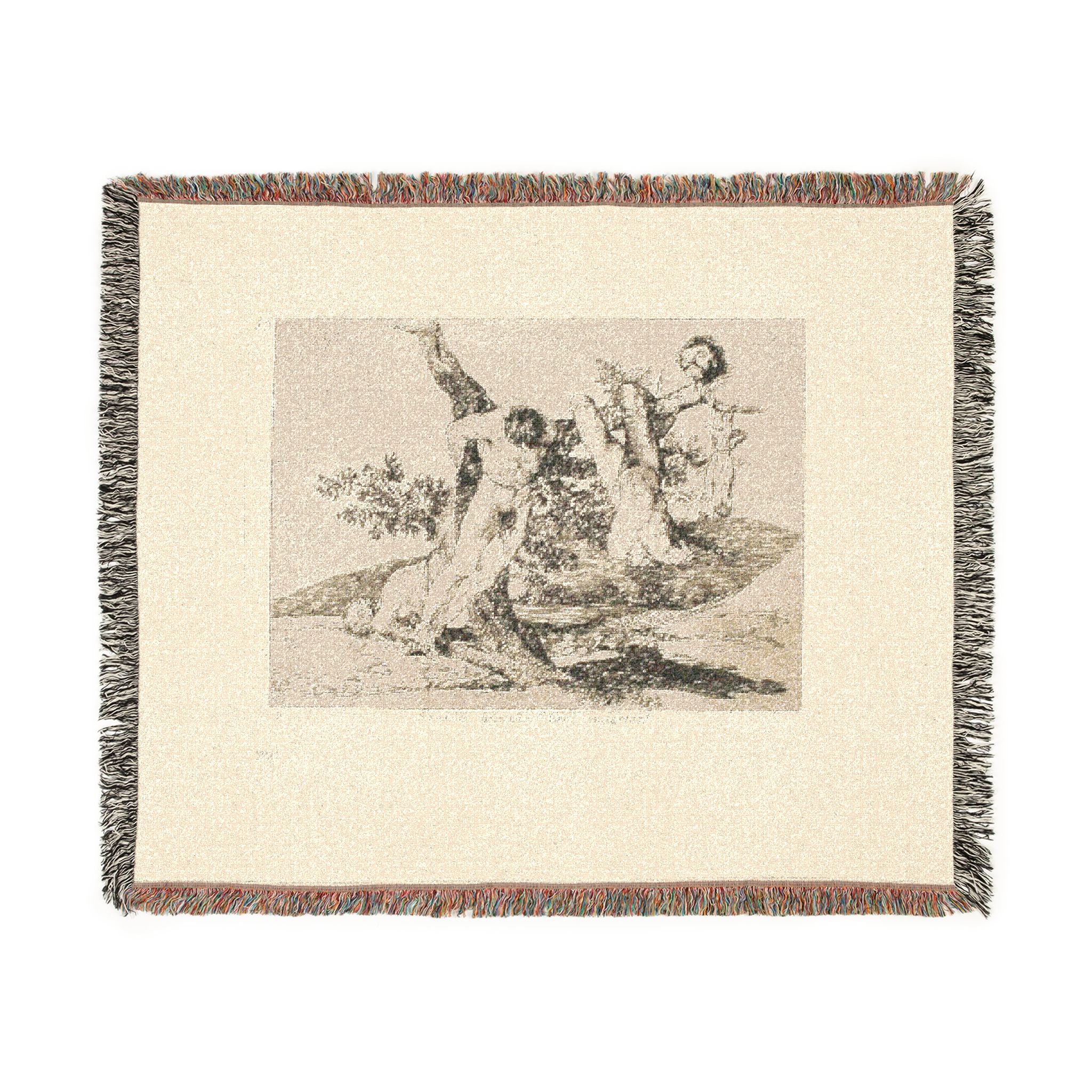 Francisco José de Goya y Lucientes - A Heroic Feat! With Dead Men!, plate 39 from The Disasters of War | Woven Tapestry Blanket