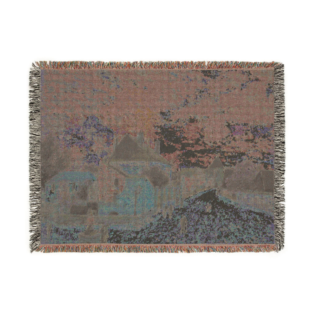 Alfred Sisley - Street in Moret | Woven Tapestry Blanket