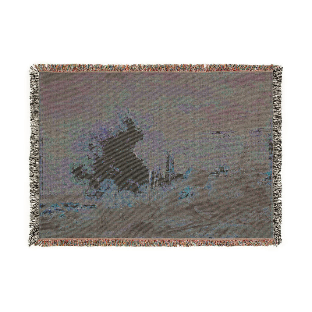 Louis Gabriel Moreau - Fire in the Port | Woven Tapestry Blanket