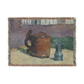 Paul Gauguin - Still Life Wood Tankard and Metal Pitcher | Woven Tapestry Blanket