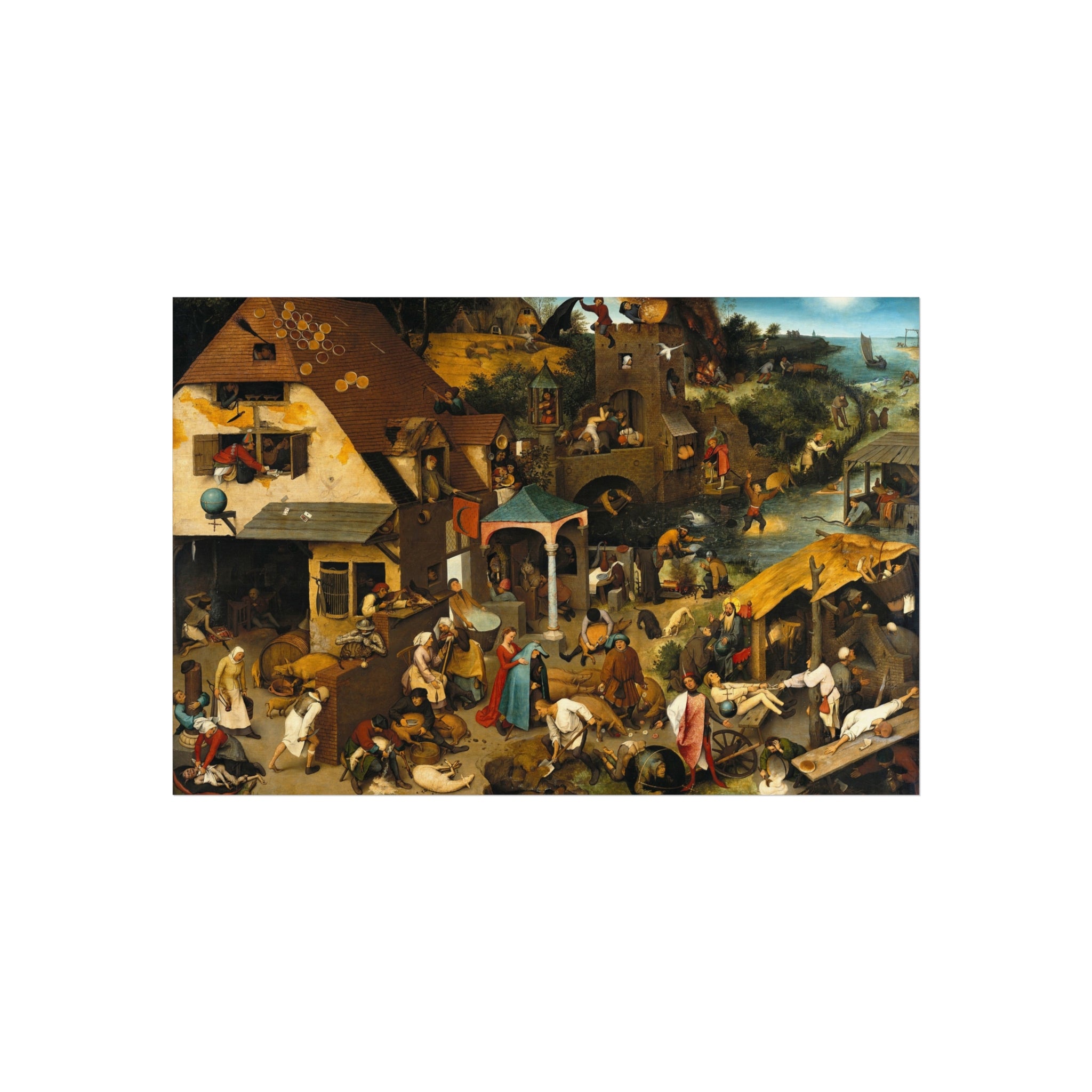 Pieter Brueghel the Elder - The Dutch Proverbs - Google Art Project | Fine Art Poster