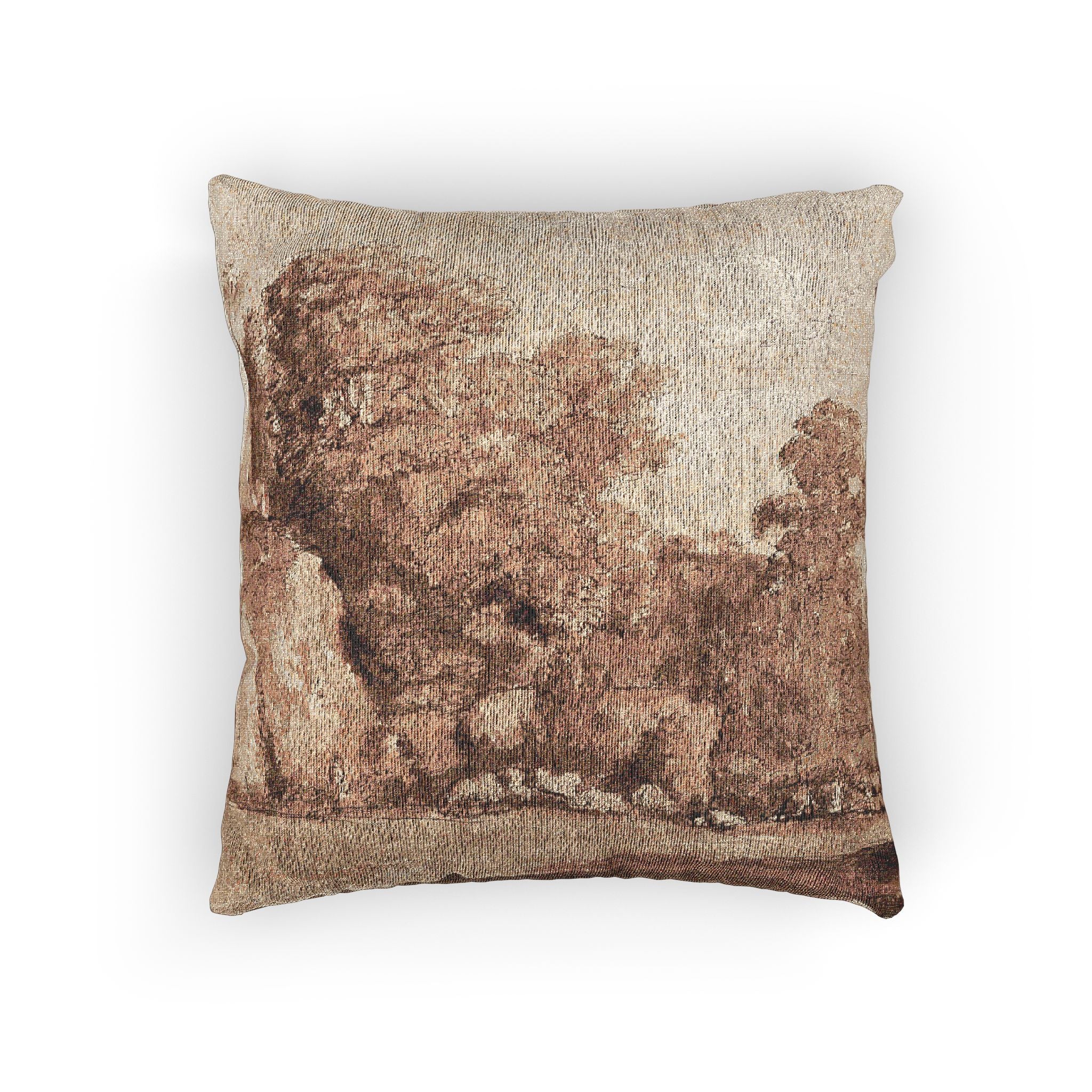 Claude Lorrain - A Rocky Hillside | Woven Pillow