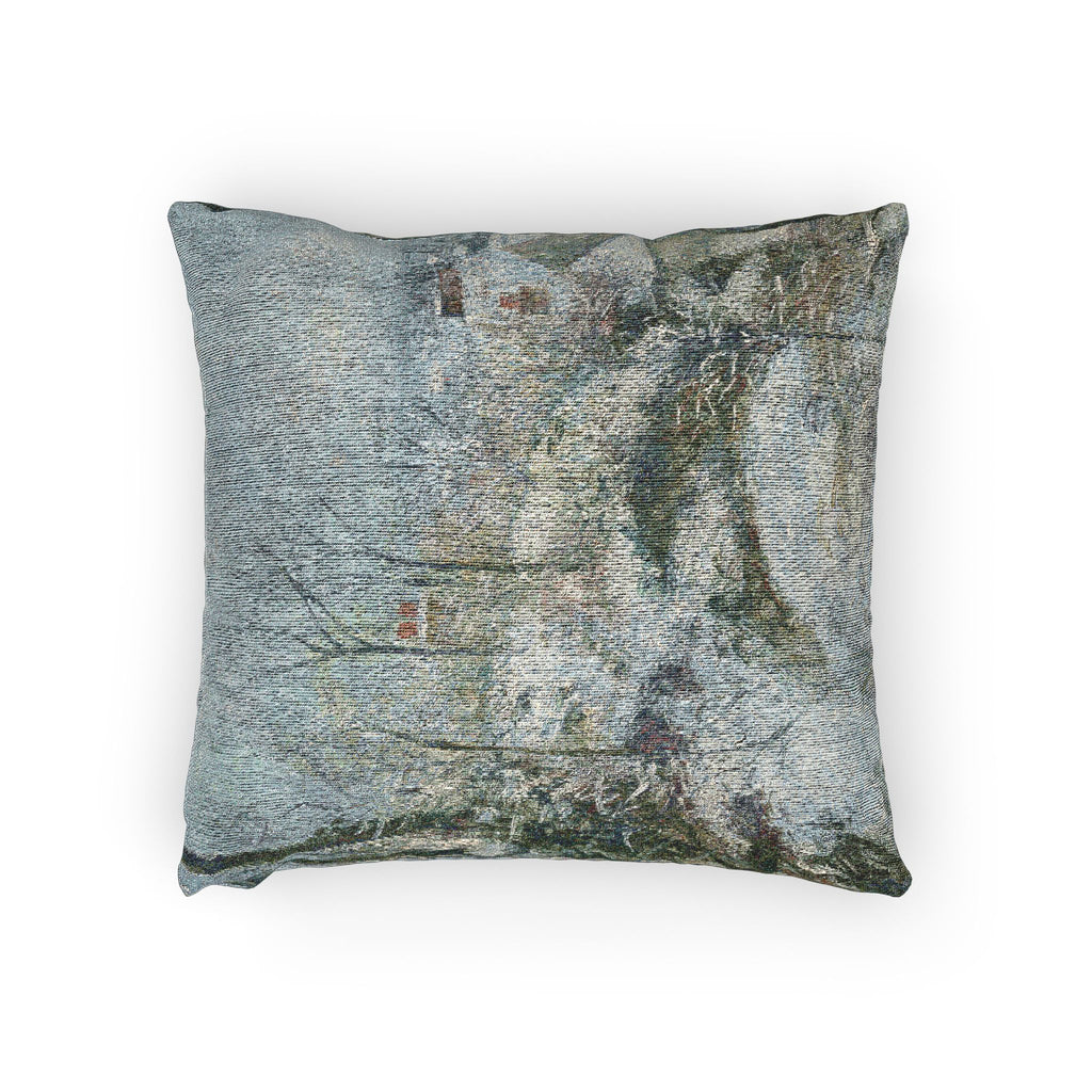 Camille Pissarro - Rabbit Warren at Pontoise, Snow | Woven Pillow