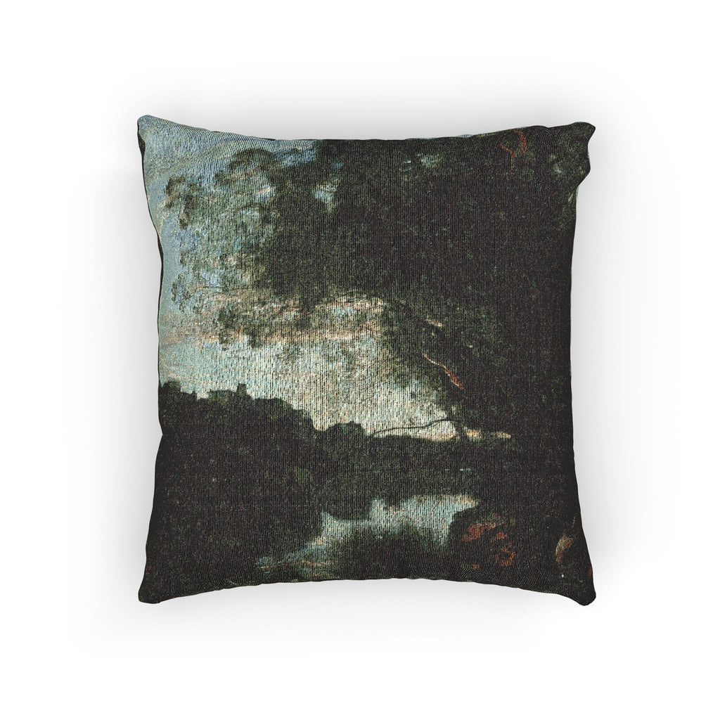 Jean Baptiste Camille Corot - Souvenir of the Environs of Lake Nemi | Woven Pillow