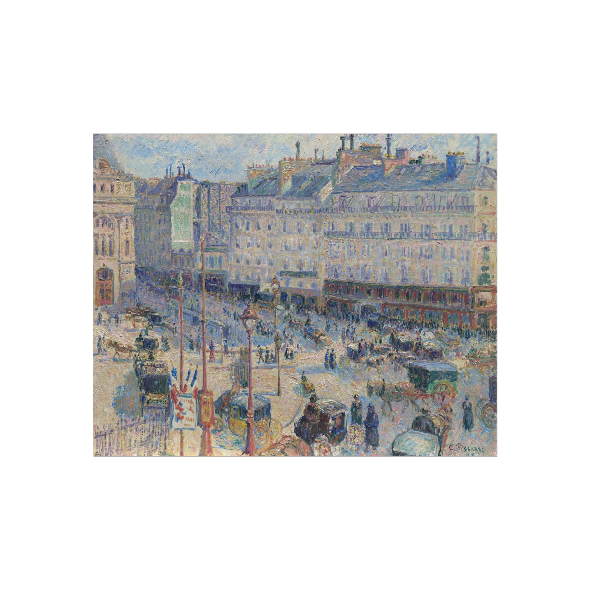 The Place du Havre, Paris Camille Pissarro Fine Art Poster