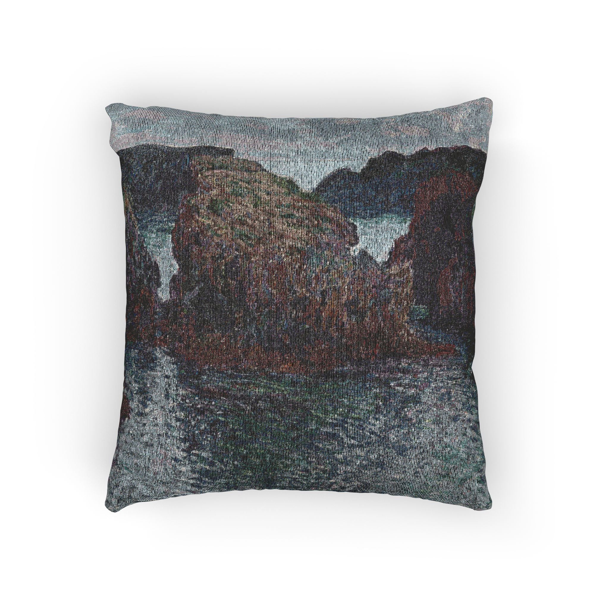 Claude Monet - Rocks at Port-Goulphar, Belle-Île | Woven Pillow