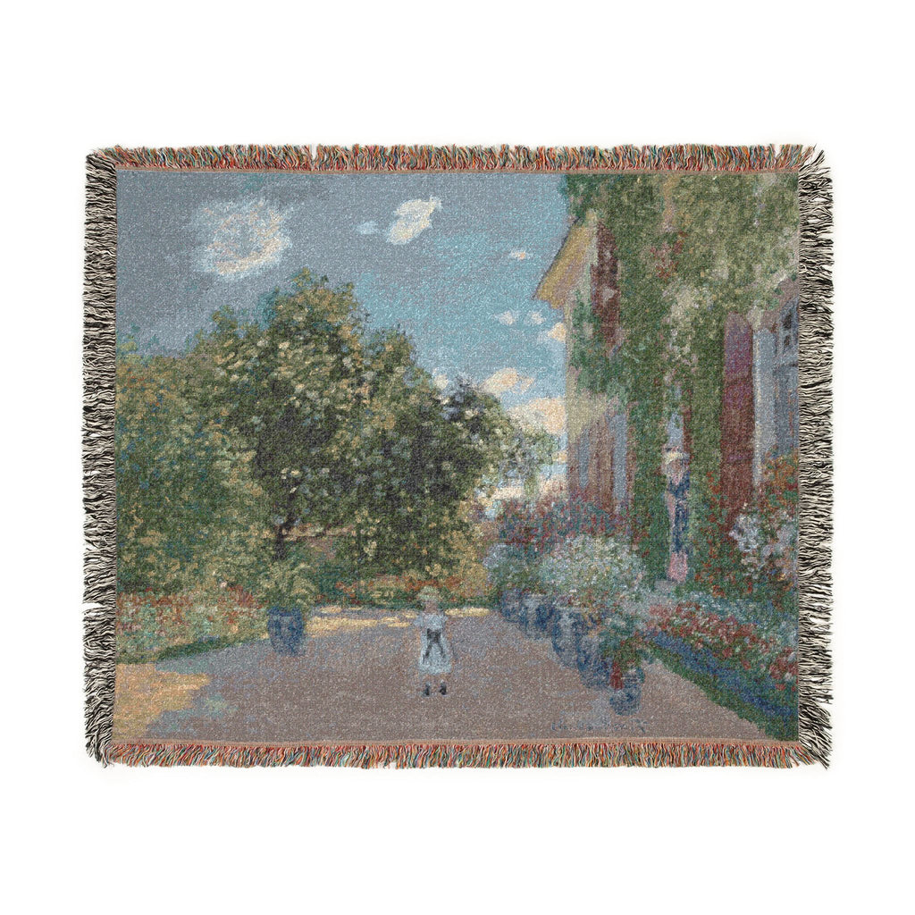 Claude Monet - The Artist's House at Argenteuil | Woven Tapestry Blanket
