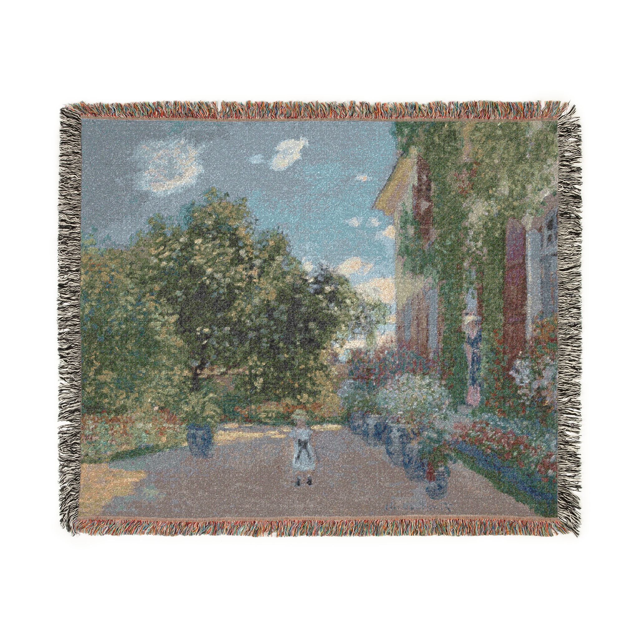 Claude Monet - The Artist's House at Argenteuil | Woven Tapestry Blanket