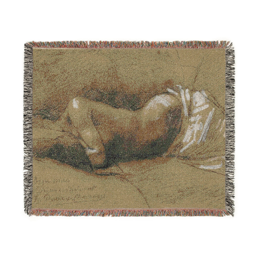 Pierre Puvis de Chavannes - Study of a Sleeping Woman | Woven Tapestry Blanket
