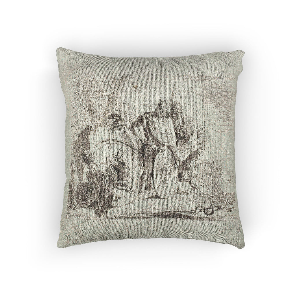 Giovanni Battista Tiepolo - The Astrologer and the Young Soldier, from Capricci | Woven Pillow