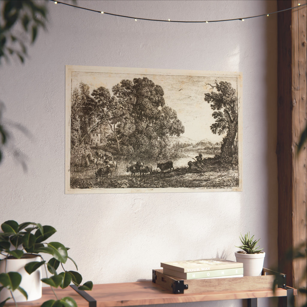 Claude Lorrain - The Cowherd | Fine Art Poster