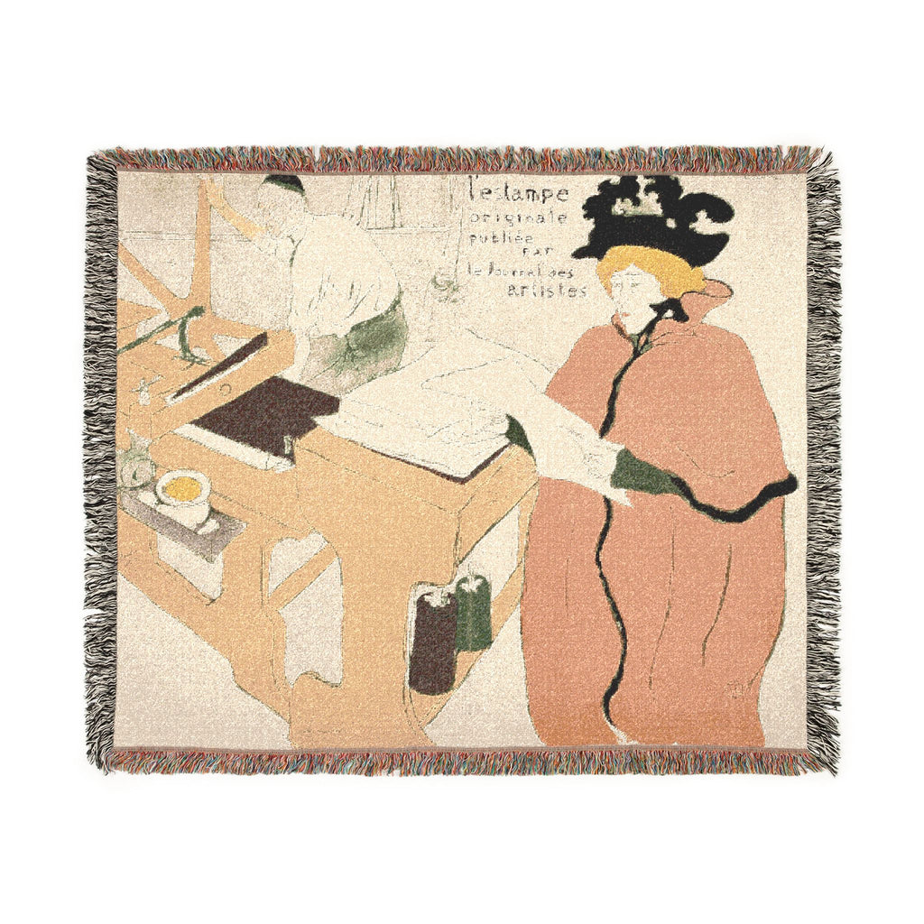 Henri de Toulouse-Lautrec - Cover for the first album of L'Estampe originale | Woven Tapestry Blanket