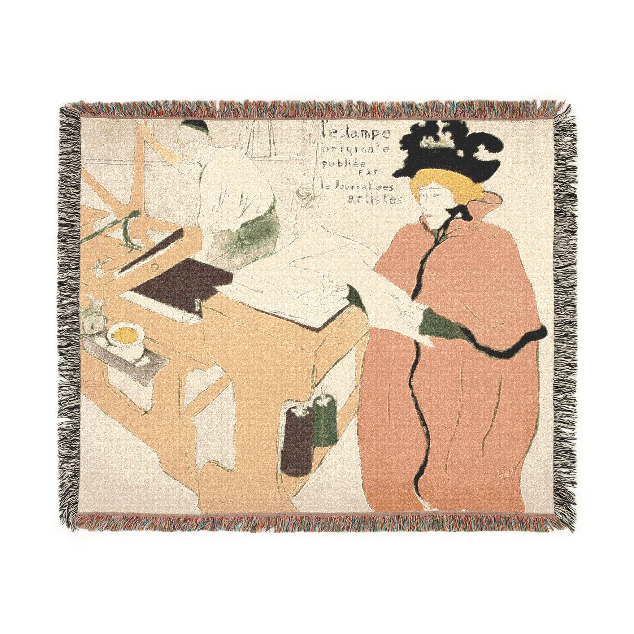 Henri de Toulouse-Lautrec - Cover for the first album of L'Estampe originale | Woven Tapestry Blanket