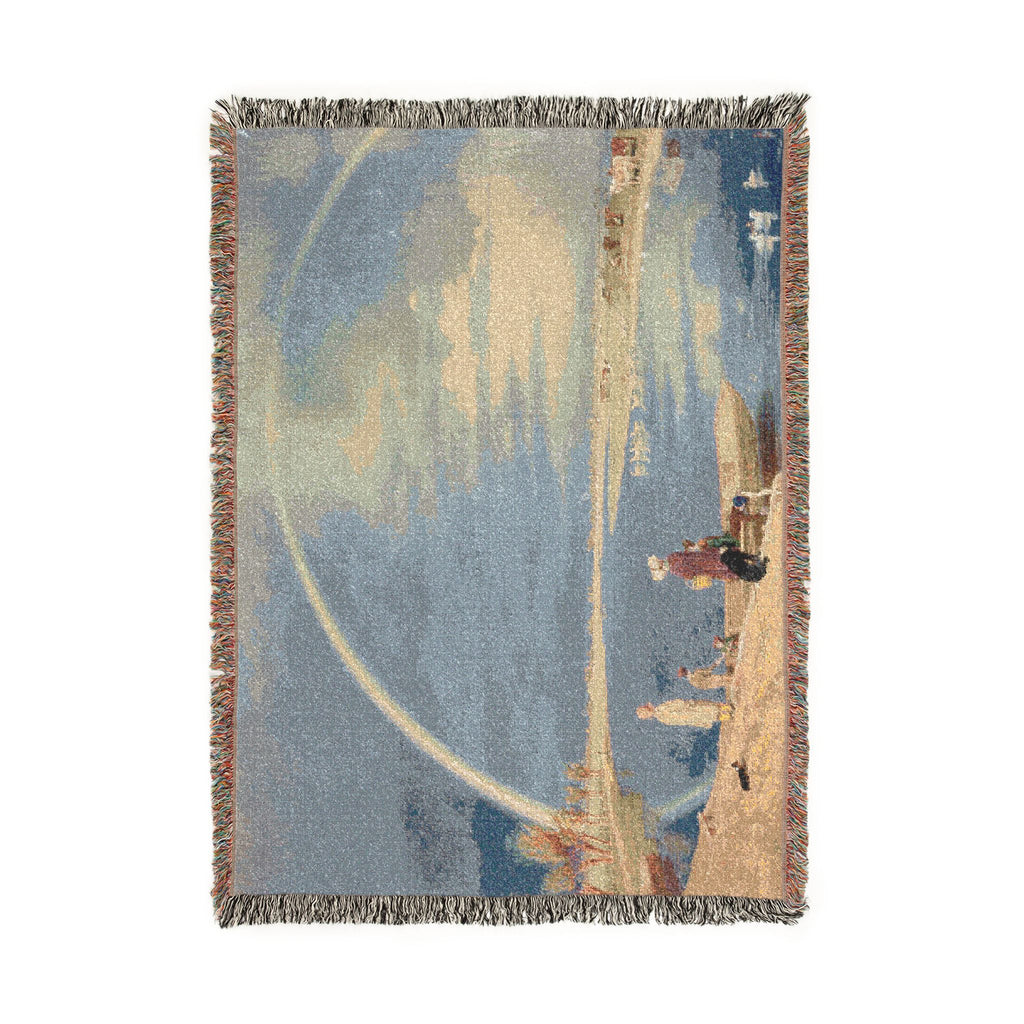 William Turner - An April Shower A View from Binsey Ferry Near Oxford, Looking Towards Port Meadow and Godstow | Woven Tapestry Blanket