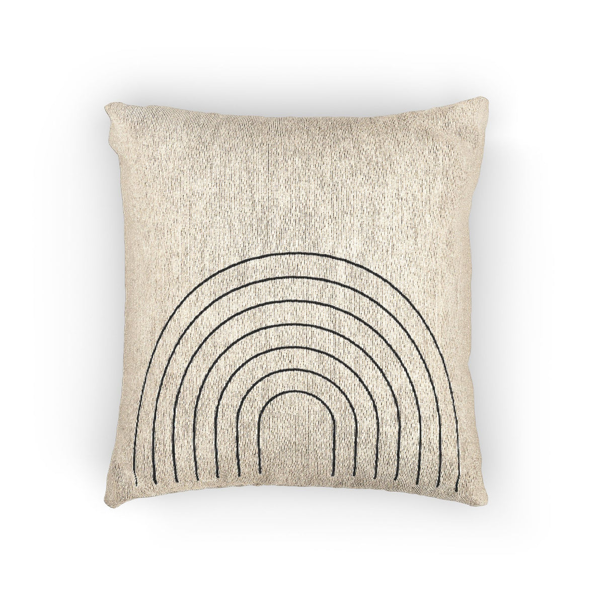 Inkwell Line Arch Woven Pillow